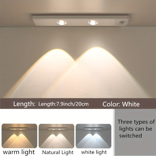 LED Motion Sensing Strip Light with Rechargeable USB and Color