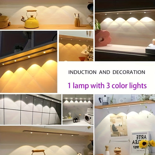 LED Motion Sensing Strip Light with Rechargeable USB and Color