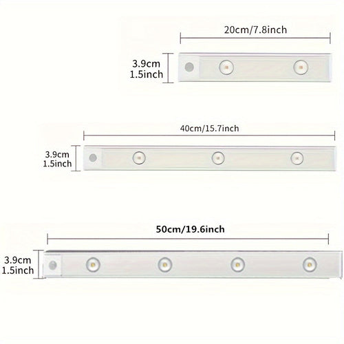 LED Motion Sensing Strip Light with Rechargeable USB and Color